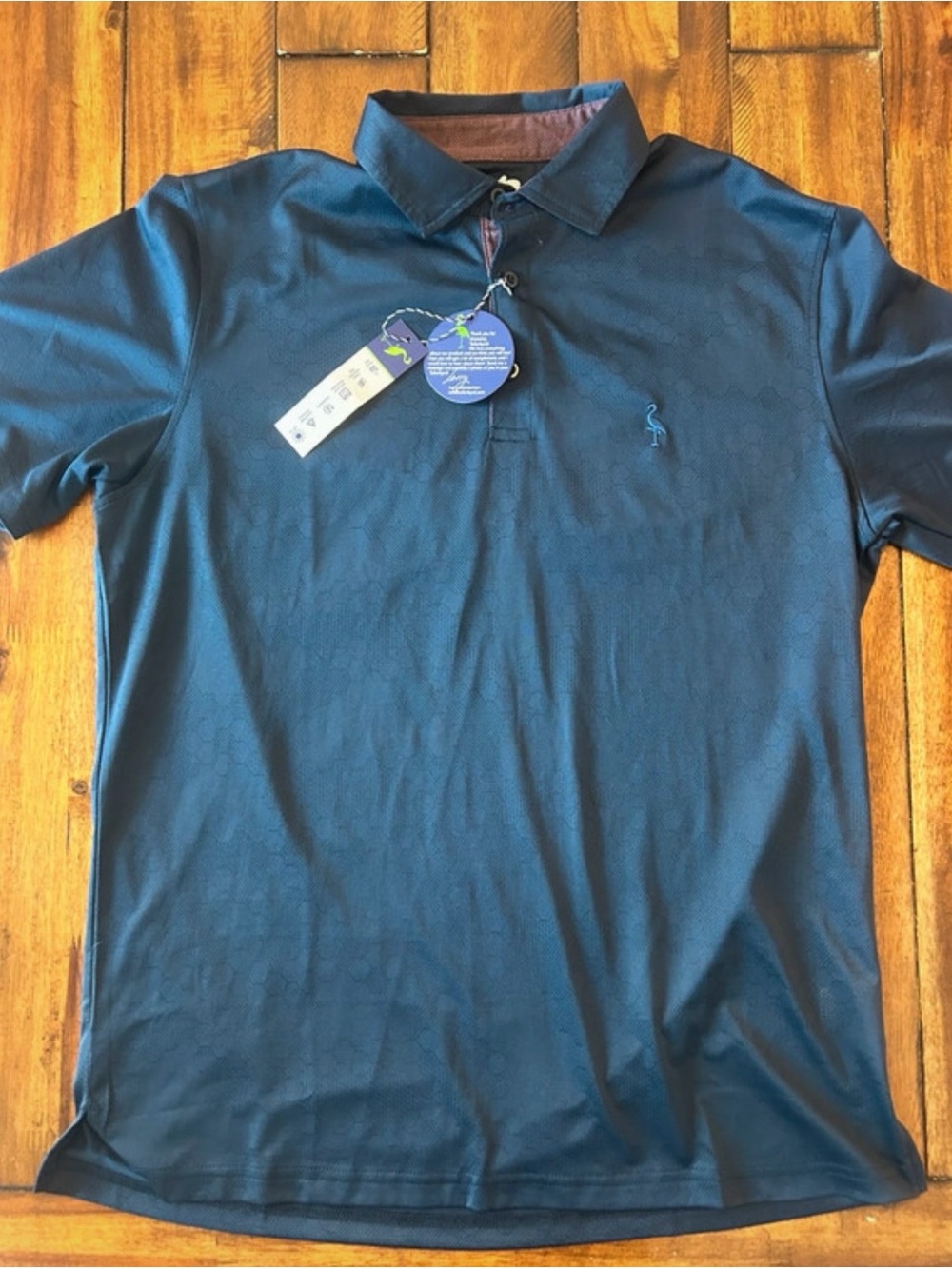 Tailorbyrd Men's Deep Navy Polo with Subtle Embroidery